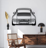 911 964 Back View Metal Car Wall Art - MT1367