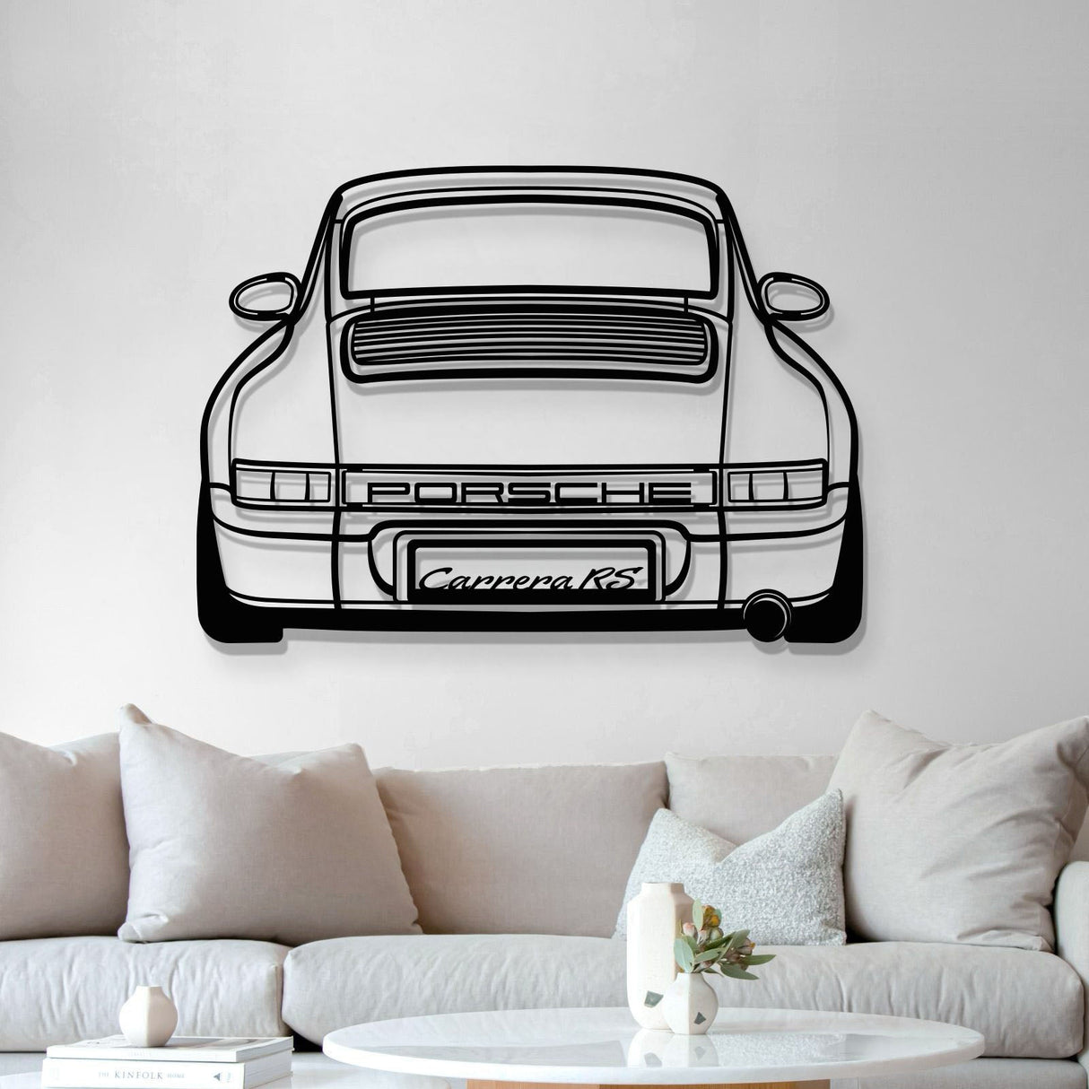 911 964 Back View Metal Car Wall Art - MT1367