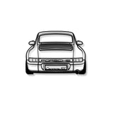 911 964 Back View Metal Car Wall Art - MT1367