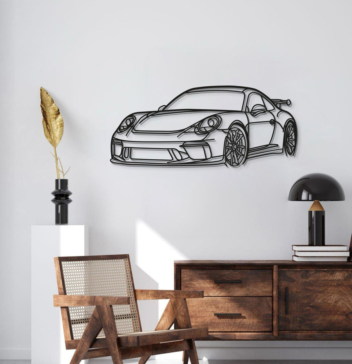 Front Angle Metal Car Wall Art - MT0852