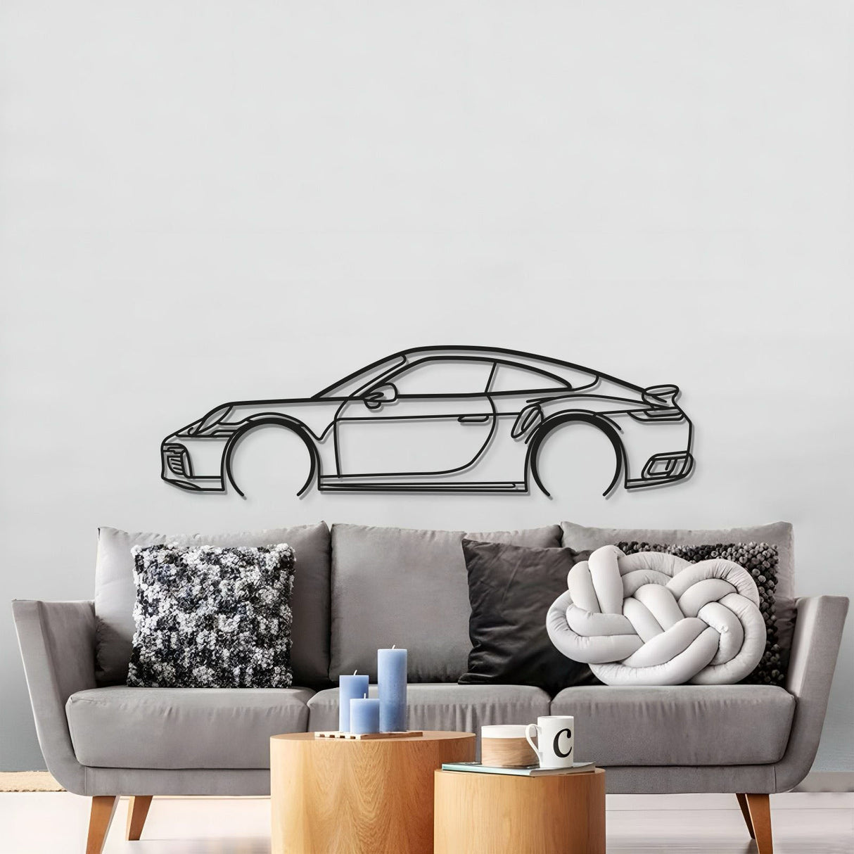 Detailed Metal Car Wall Art - MT0877