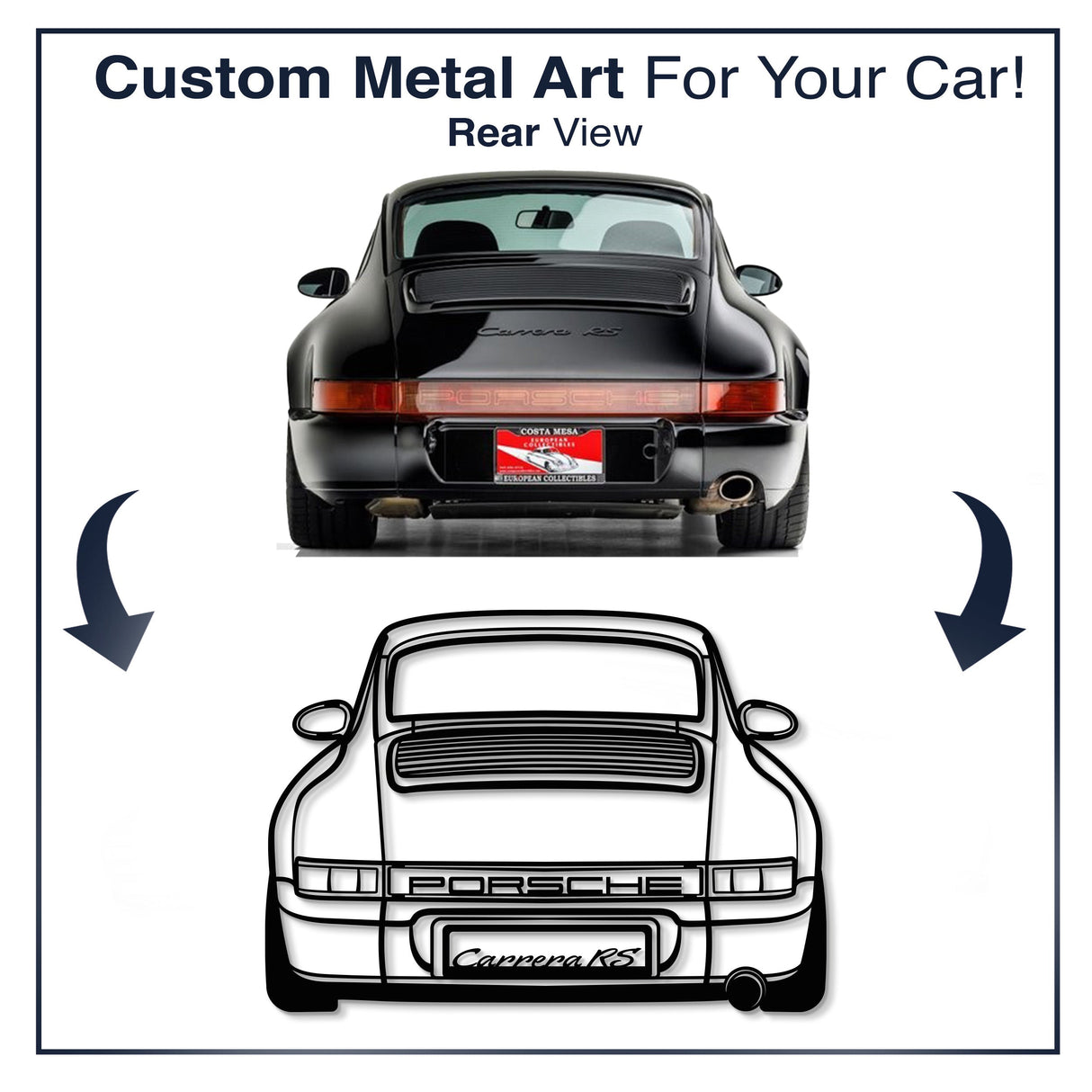 Your Personalized Car Rear View Metal Wall Art - MT1381