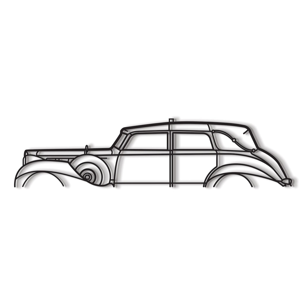 1938 Packard Twelve Classic Metal Car Wall Art - MT0021