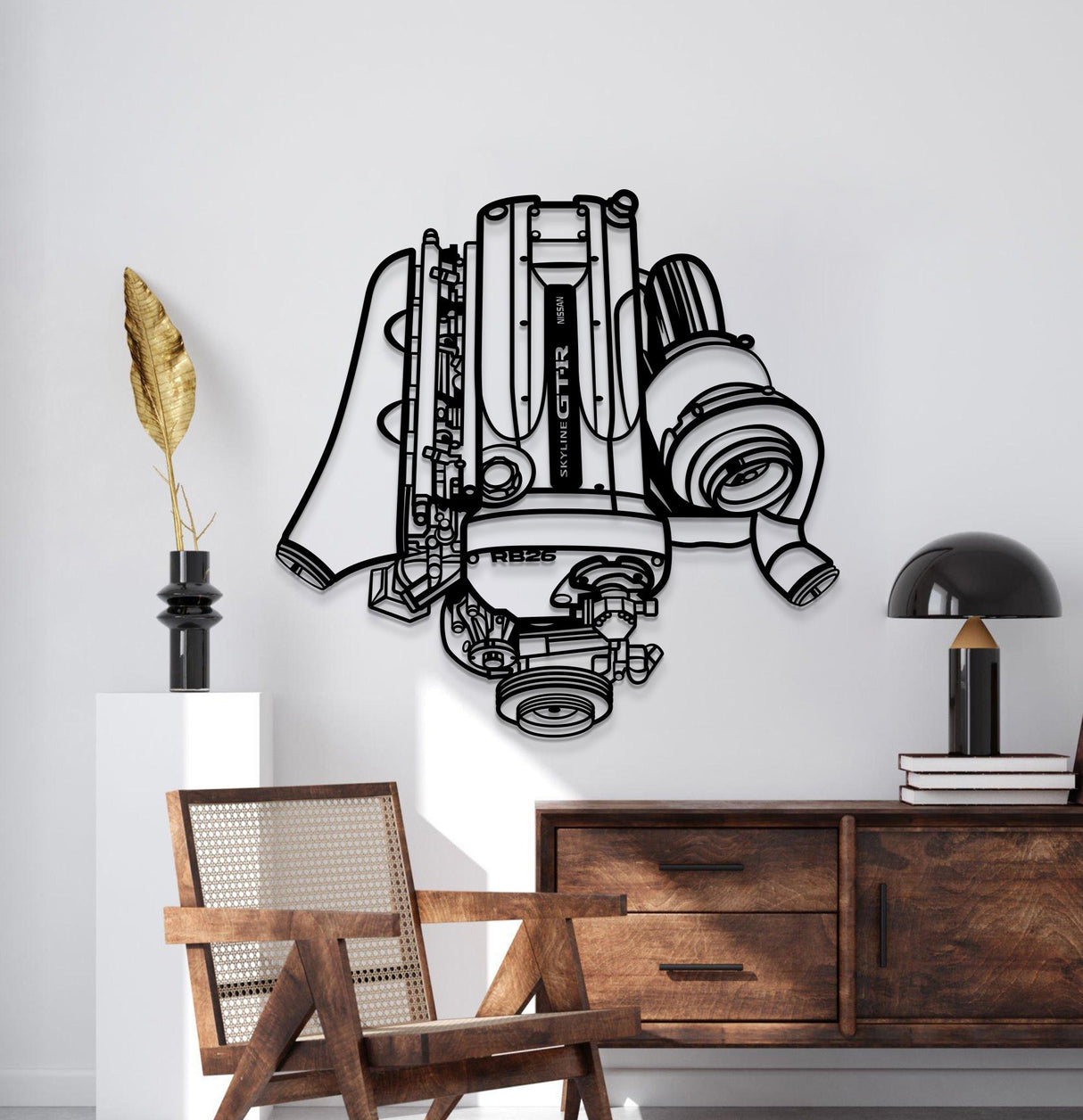 RB26 DETT Metal Engine Block Wall Art - MTEB-0007