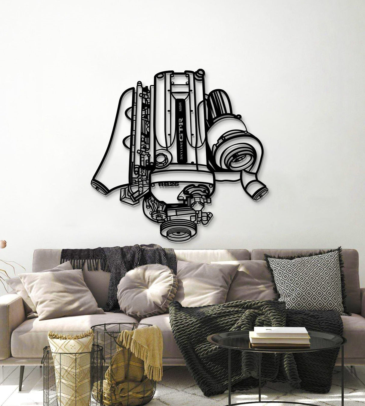 RB26 DETT Metal Engine Block Wall Art - MTEB-0007