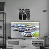 Real Men Use Three Pedal Metal Car Culture Wall Art - MT1234