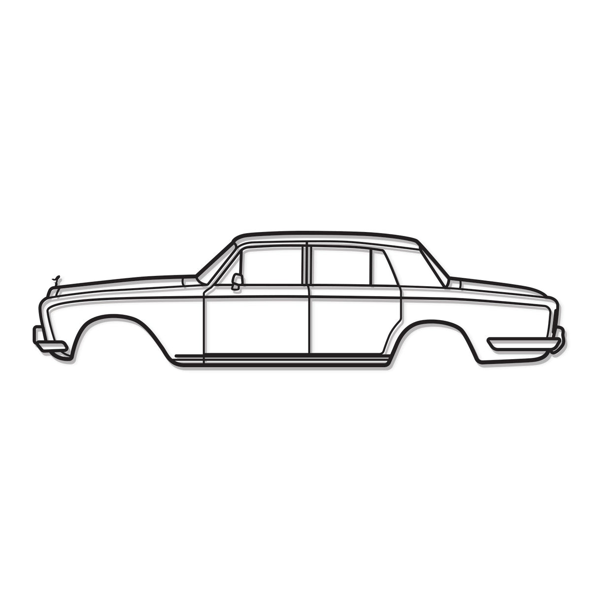 1965 Silver Shadow Metal Car Wall Art - MT0076