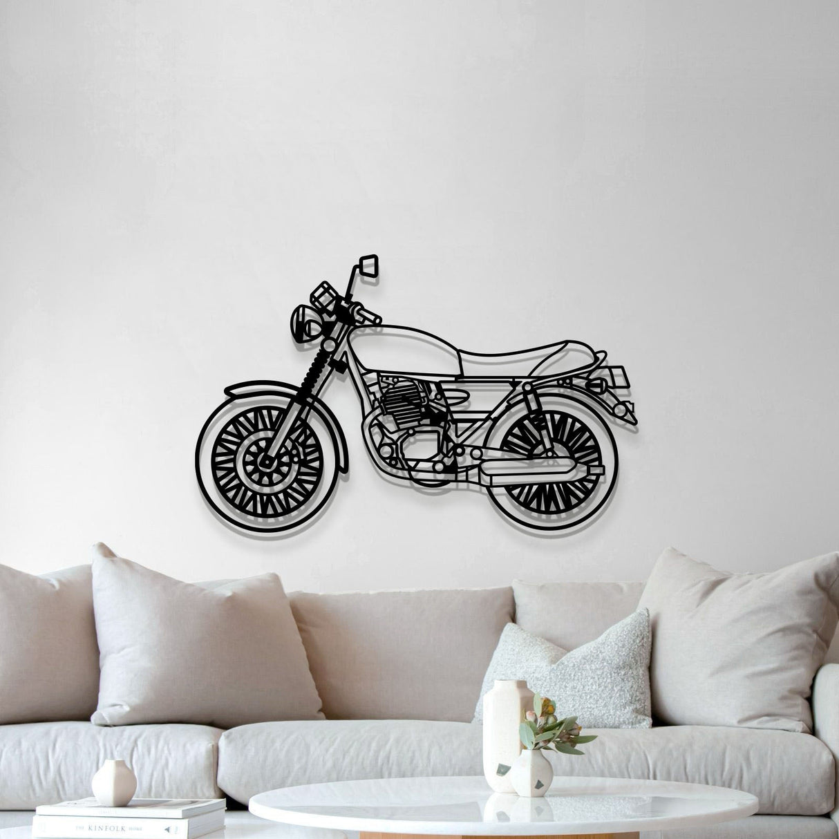 Wolf Classic 150 Metal Motorcycle Wall Art - MT1415