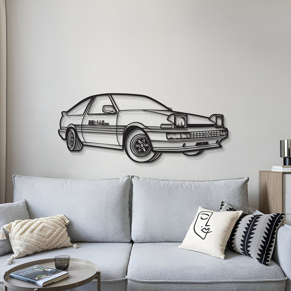 Corolla AE86 Perspective Metal Car Wall Art - MT1124