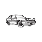 Corolla AE86 Perspective Metal Car Wall Art - MT1124