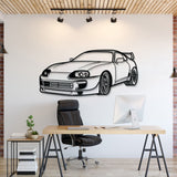 Supra MK4 Perspective Metal Car Wall Art - MT1136