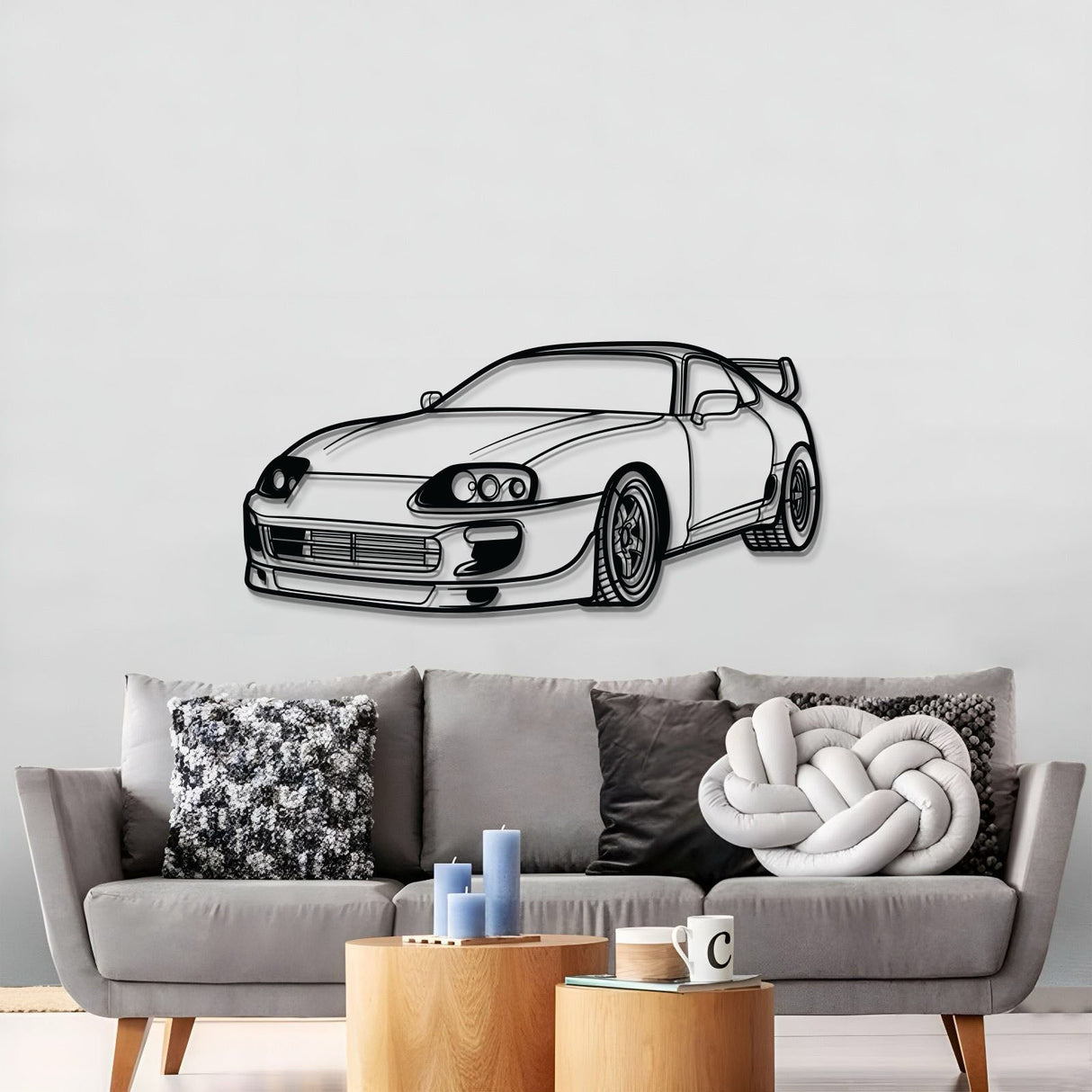 Supra MK4 Perspective Metal Car Wall Art - MT1136