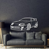 Supra MK4 Perspective Metal Car Wall Art - MT1136