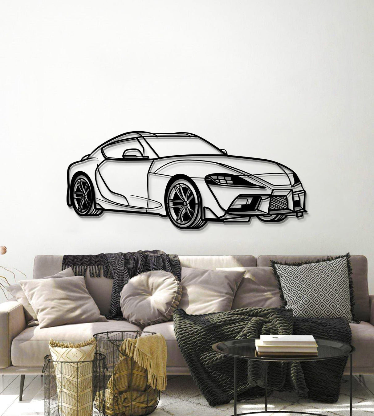 Supra MK5 Perspective Metal Car Wall Art - MT1137