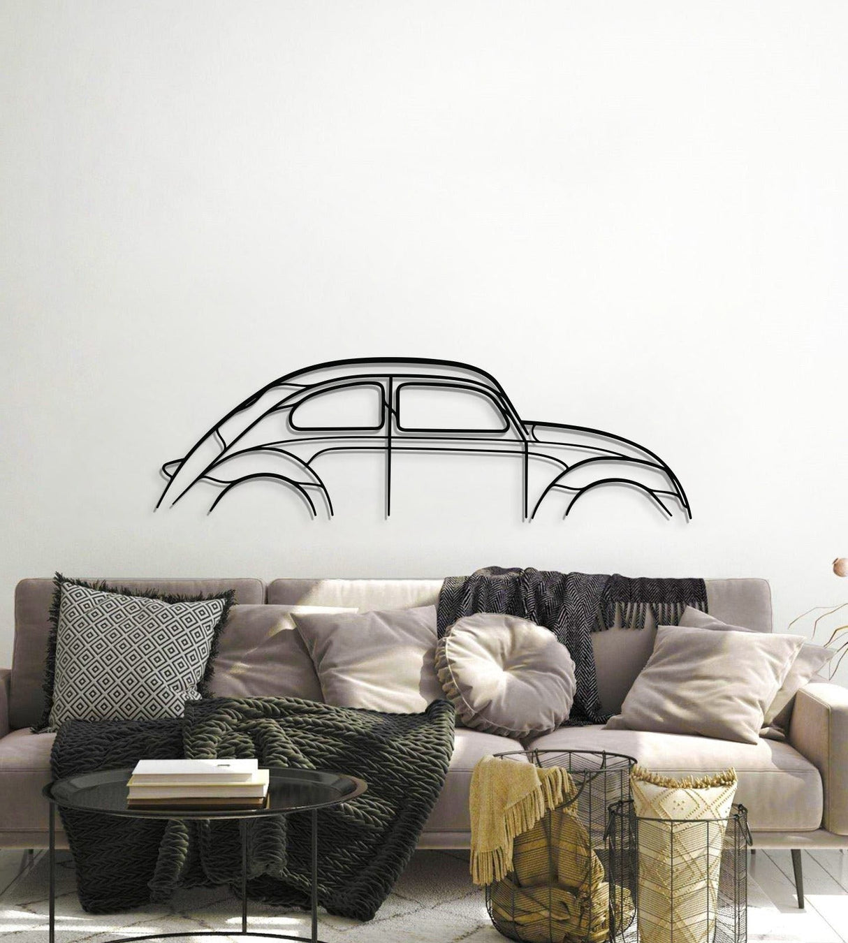 Beetle Metal Car Wall Art - MT0889