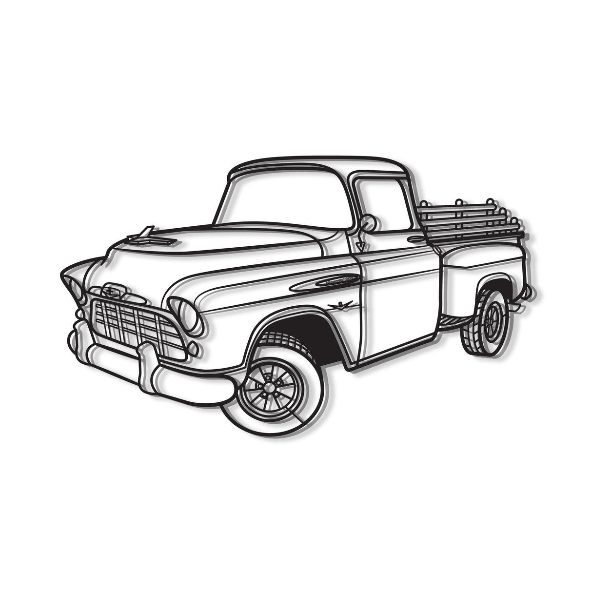 1958 3100 Perspective Metal Car Wall Art - MT1295