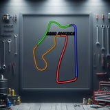 Road America Metal Neon Race Track - MTN0150