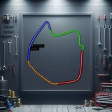 Laguna Seca 2 Metal Neon Race Track - MTN0135