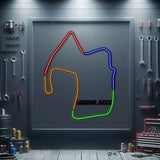 Laguna Seca Metal Neon Race Track - MTN0134