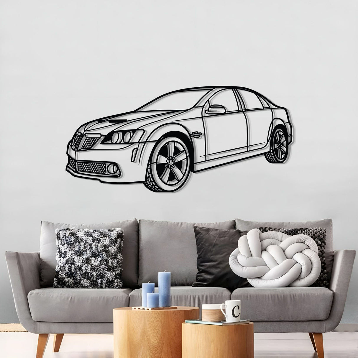 2009 G8 Perspective Metal Car Wall Art - MT1298