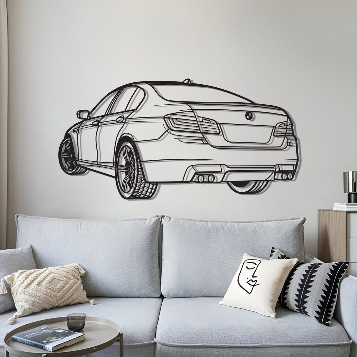 F10 M5 Back Perspective Metal Car Wall Art - MT1301