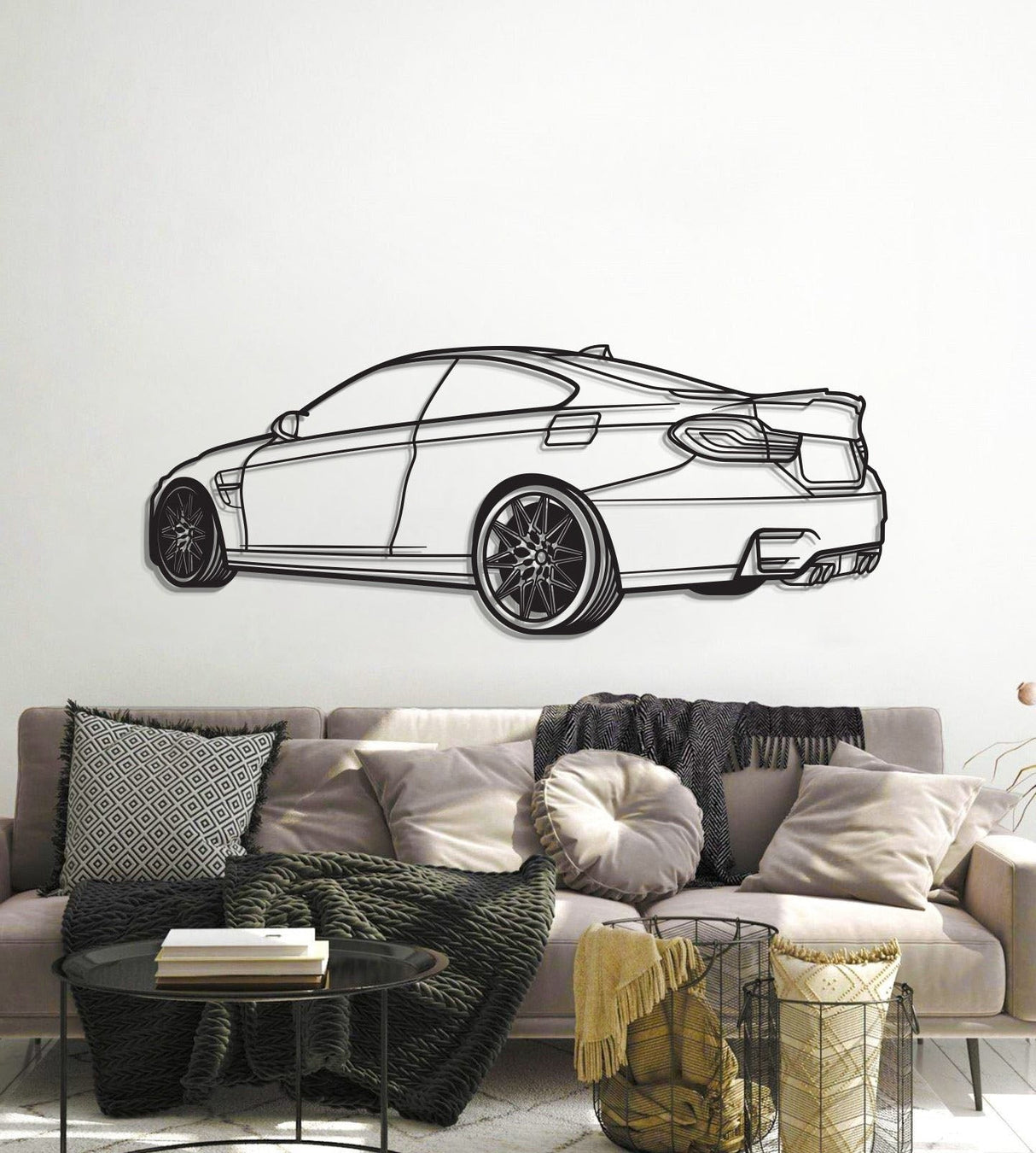 M4 Back Perspective Metal Car Wall Art - MT1299