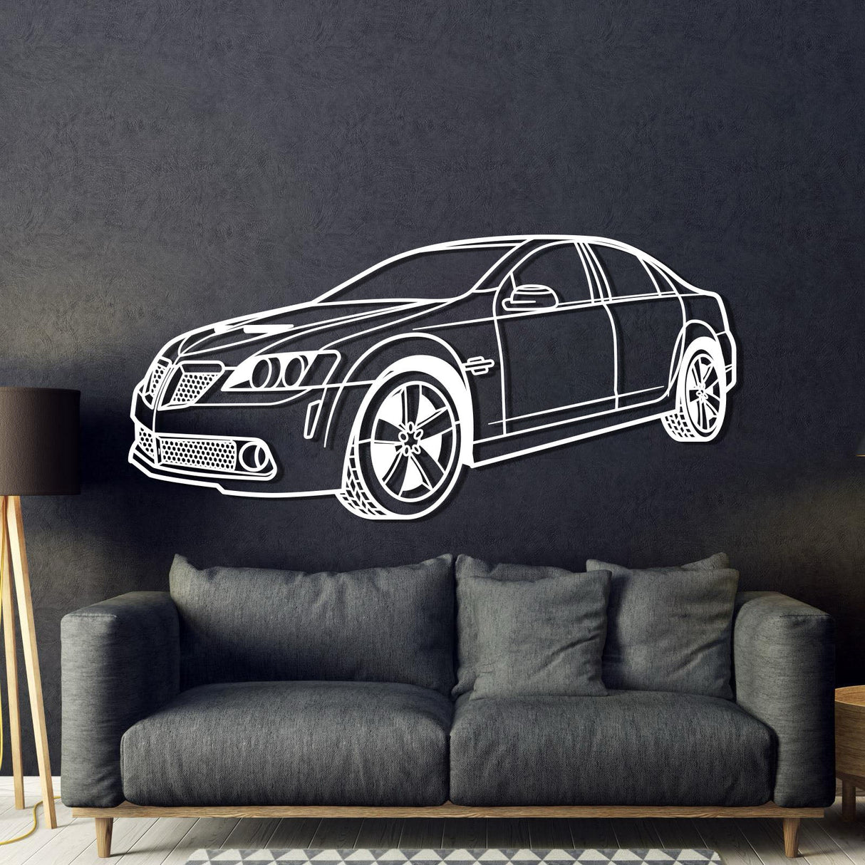 2009 G8 Perspective Metal Car Wall Art - MT1298