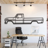 1968 F-100 Metal Car Wall Art - MT0501