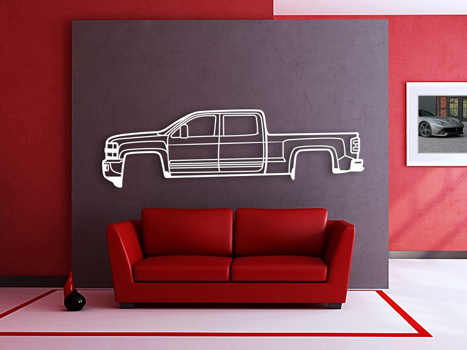 2015  Silverado 2500HD Metal Car Wall Art - MT0516